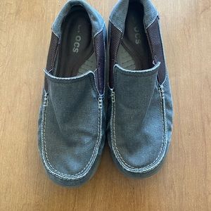 Crocs Shoes Mens 9 Brown Santa Cruz Khaki Convertible Lifestyle Slip On Loafers